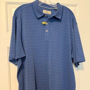Tommy Bahama mens blue stripe polo size XL